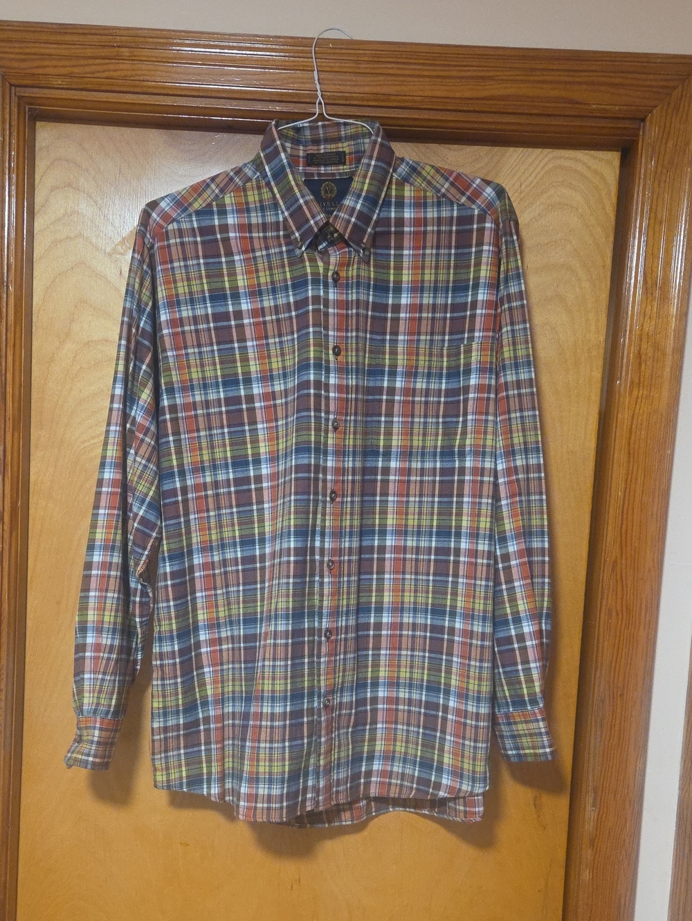 Viyella Men's Plaid Button Down Shirt Size L